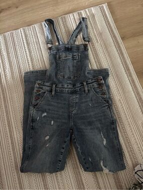 Judy Blue Distressed Blue Denim Overalls